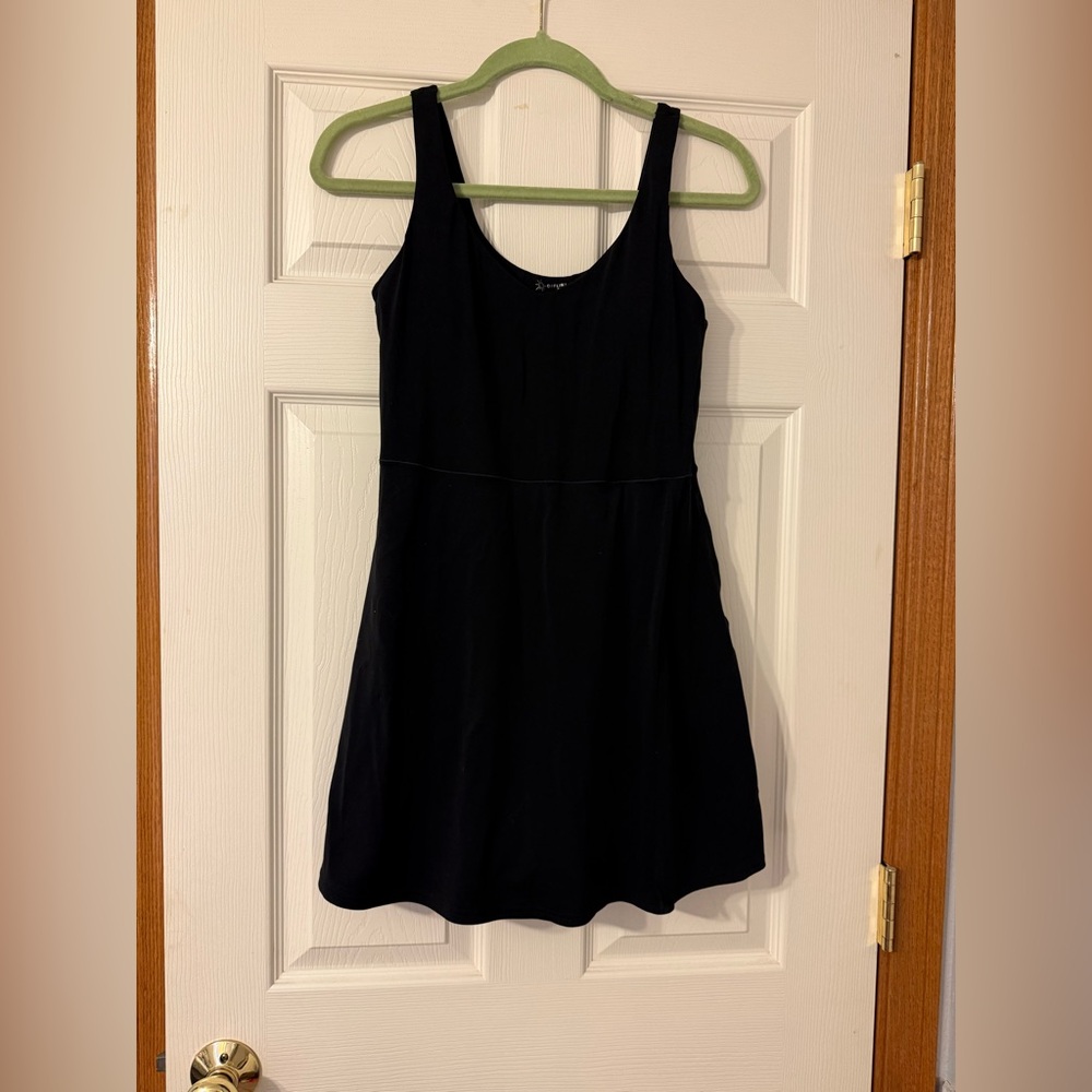 Aerie offline black workout dress with slit size large
